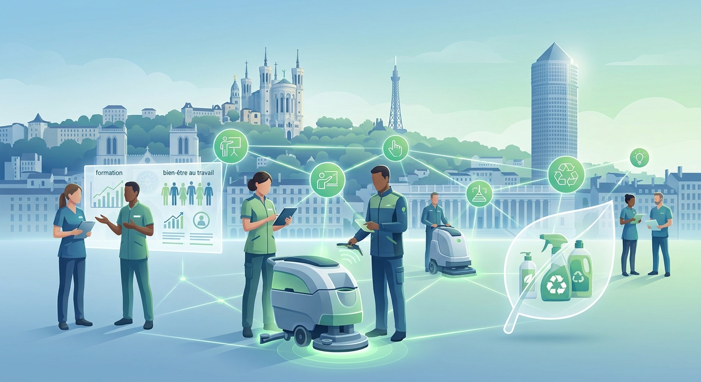 Nettoyage Lyon : Nouveaux Défis Verts et RH pour le Secteur